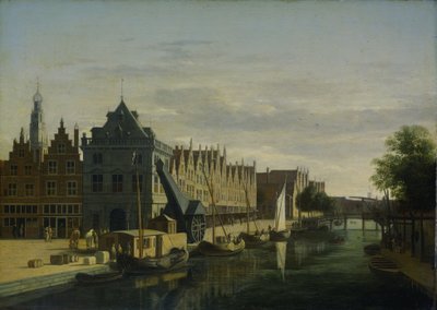 De Waag (Casa della Pesatura) e Gru sullo Spaarne, Haarlem da Gerrit Adriaensz Berckheyde