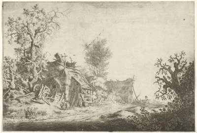 Paesaggio con fattorie in rovina da Gerrit Adriaensz. de Heer
