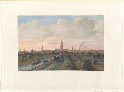 Veduta della città di Groningen da Gerrit Battem