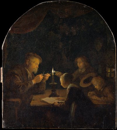 Una scuola serale, ca. 1655-57 da Gerrit Dou