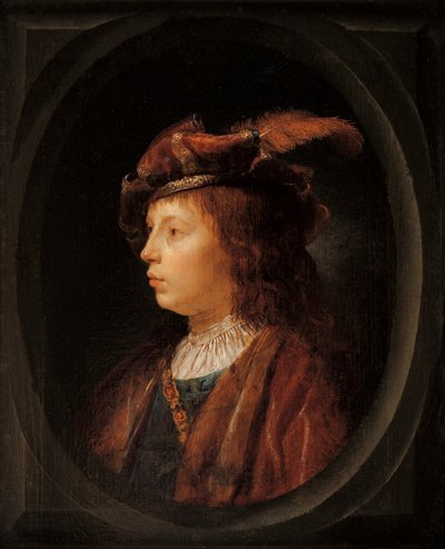 Capo di un gruppo di giovani da Gerrit Dou
