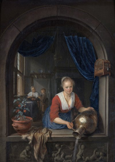 La serva alla finestra da Gerrit Dou