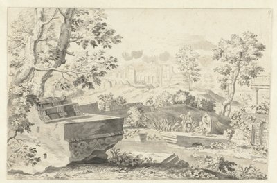 Paesaggio con rovine antiche da Gerrit Grasdorp (possibly)