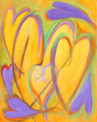 G Cuori 11, 2016 (acrilico su tela) da Gerrit Greve