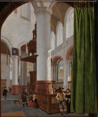 Interno della Oude Kerk a Delft da Gerrit Houckgeest