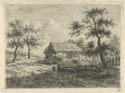 Paesaggio con due figure in cammino da Gerrit Jan Michaëlis