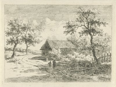 Paesaggio con due figure in cammino da Gerrit Jan Michaëlis