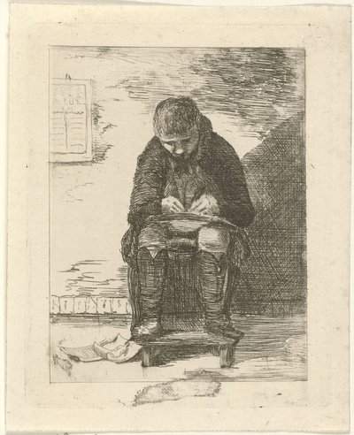 Disegnatore in un interno da Gerrit Lamberts