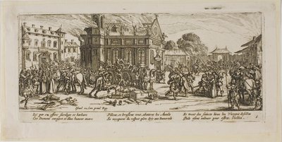 Distruzione di un convento, sesta tavola da Le grandi miserie della guerra da Gerrit Lucasz van Schagen