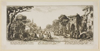 Soldati morenti sul ciglio della strada, tavola sedici da Le grandi miserie della guerra da Gerrit Lucasz van Schagen