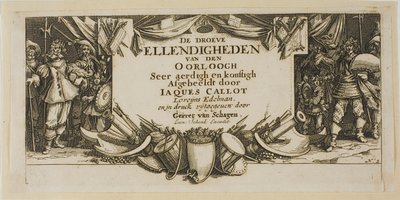 Frontespizio, da Le grandi miserie della guerra da Gerrit Lucasz van Schagen