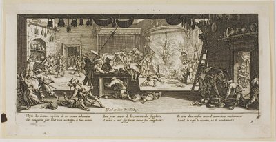 Saccheggio di una grande fattoria, tavola cinque da Le grandi miserie della guerra da Gerrit Lucasz van Schagen