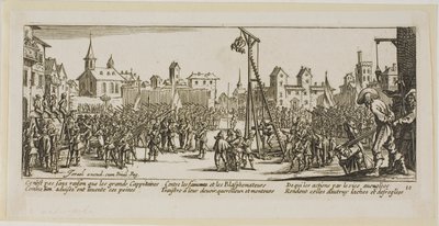 Lo Strappado, tavola dieci da Le grandi miserie della guerra da Gerrit Lucasz van Schagen