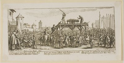 La ruota, tavola quattordici da Le grandi miserie della guerra da Gerrit Lucasz van Schagen