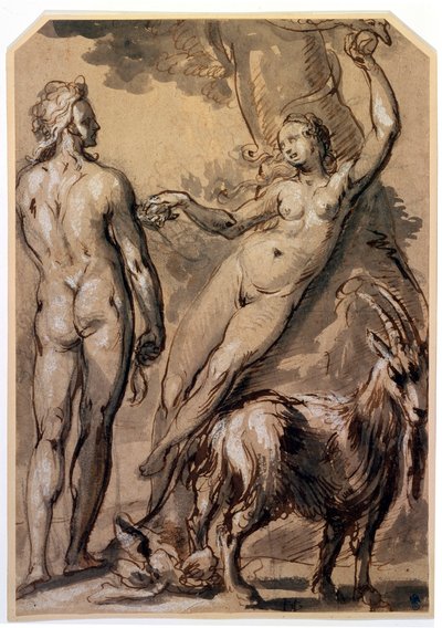Adamo ed Eva. La caduta, fine 1590s da Gerrit Pietersz