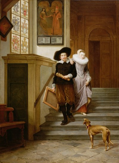 Frans Hals (1580-1666) e sua moglie Lysbeth Reyniersdr da Gerrit Postma