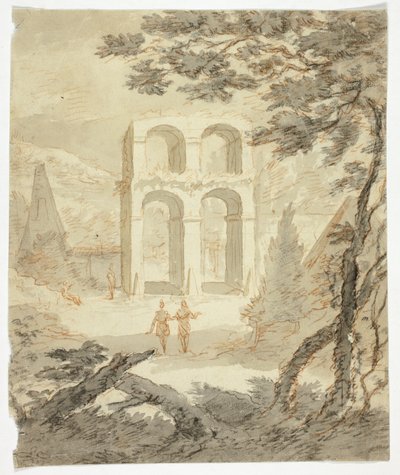 Figure tra le rovine classiche da Gerrit Rademaker
