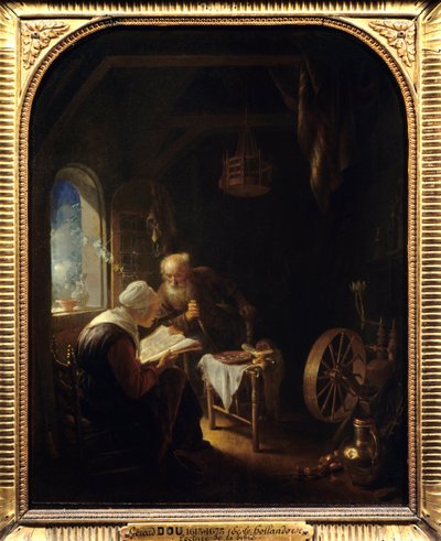 Lettura della Bibbia o Anna e Tobia da Gerrit Dou
