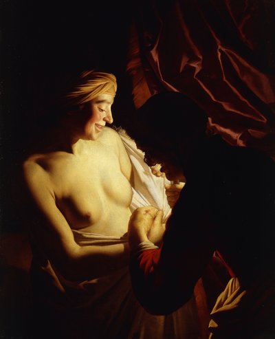 Una giovane donna e la sua cameriera da Gerrit van Honthorst