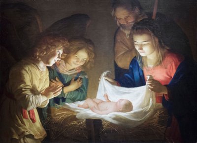Adorazione del Bambino da Gerrit van Honthorst