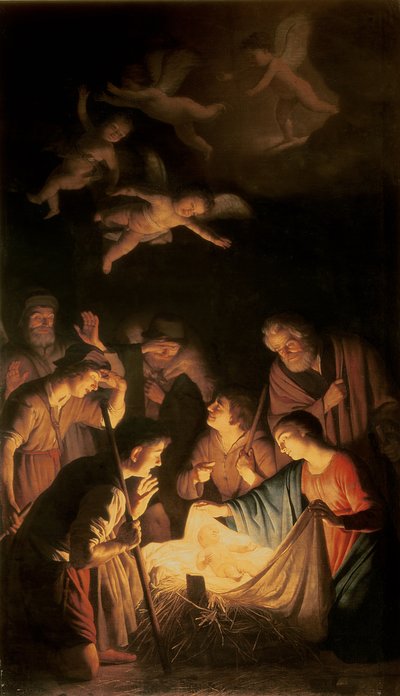 Adorazione dei pastori da Gerrit van Honthorst