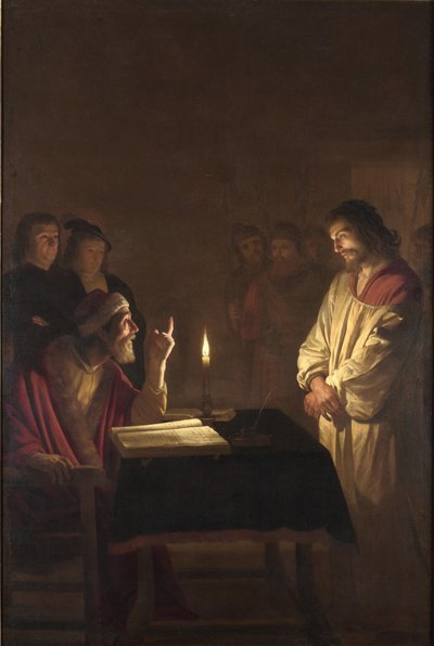 Cristo davanti al Sommo Sacerdote, c. 1617 da Gerrit van Honthorst