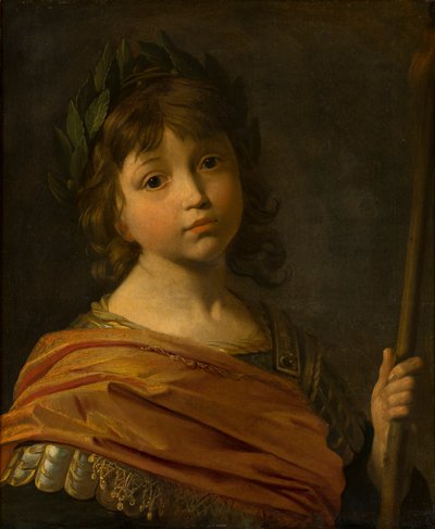 Ritratto di Maurice o Moritz, Principe Palatino (1621-1652) raffigurato come Marte, da bambino (c.1625-35) da Gerrit van Honthorst