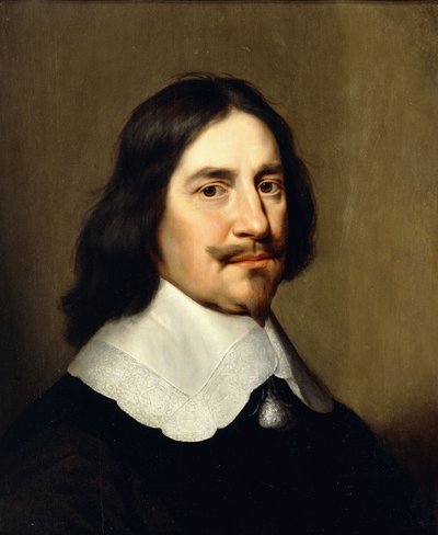 Ritratto di un gentiluomo, a busto, vestito di nero da Gerrit van Honthorst