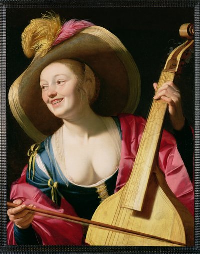 Il suonatore di viola da gamba da Gerrit van Honthorst
