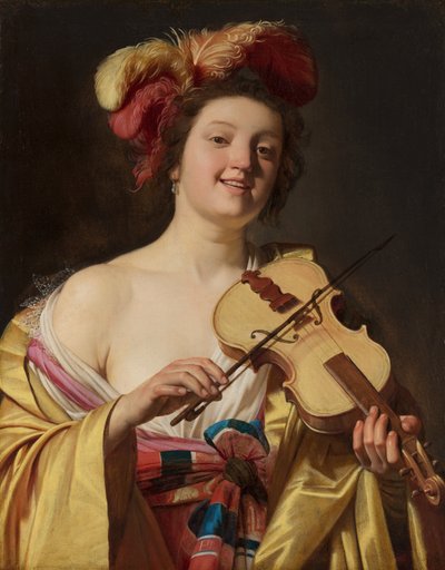 Il violinista da Gerrit van Honthorst