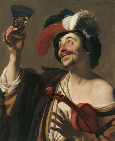 Il violinista felice da Gerrit van Honthorst