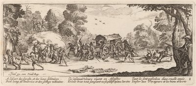 Attacco a una carrozza da Gerrit van Schagen after Jacques Callot