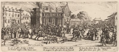 Distruzione di un convento da Gerrit van Schagen after Jacques Callot