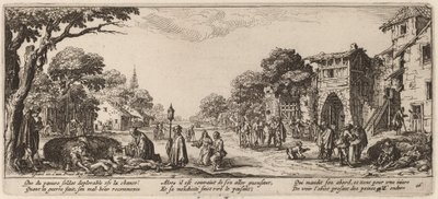 Soldati morenti sul ciglio della strada da Gerrit van Schagen after Jacques Callot