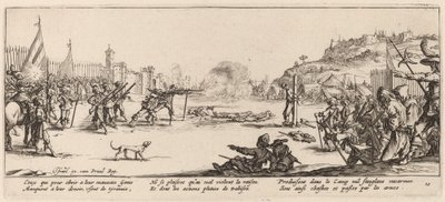 Il plotone di esecuzione da Gerrit van Schagen after Jacques Callot