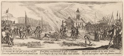 Il Rogo da Gerrit van Schagen after Jacques Callot