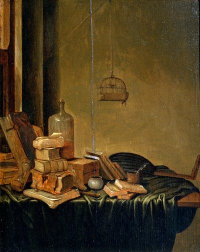 Natura morta con libri da Gerrit van Vucht