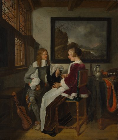 Conversazione sentimentale, primi anni 1660 da Gerritsz Quiringh van Brekelenkam