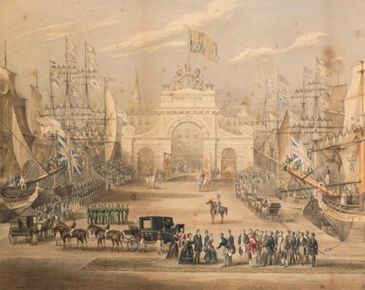 Accoglienza della Regina Vittoria, del Principe Alberto e della Principessa Reale a Dundee da Gershom Gourlay Cumming