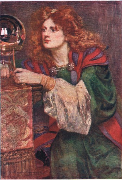 Britomart vede lo specchio, Storie dalla Faerie Queen pubblicate da George Harrap and Company da Gertrude E. Demain (after) Hammond