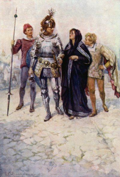 Il Principe Arturo conduce Belge e i suoi figli nel Castello da Gertrude E. Demain (after) Hammond