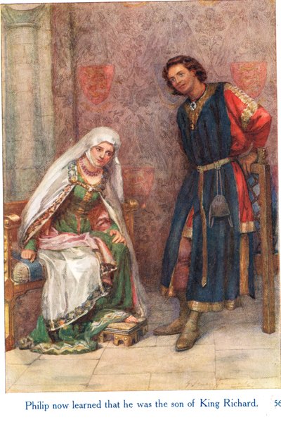 Filippo ora apprese che era il figlio di Re Riccardo, illustrazione da 