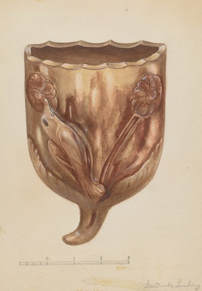 Tasca da parete per fiori, c. 1936 da Gertrude Lemberg