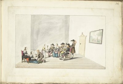 Gruppo di dieci giovani in un interno da Gesina ter Borch (signed by artist)