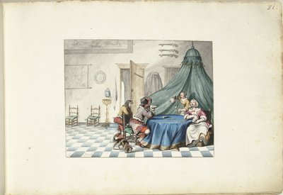 Giocatori di carte in un interno da Gesina ter Borch (signed by artist)
