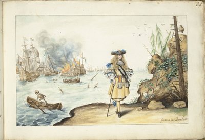 Mosè sulla costa vicino a Harwich da Gesina ter Borch (signed by artist)
