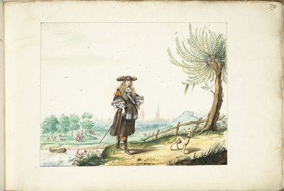 Moses ter Borch in campagna fuori Zwolle da Gesina ter Borch (signed by artist)