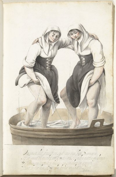 Due donne che pestano il bucato da Gesina ter Borch