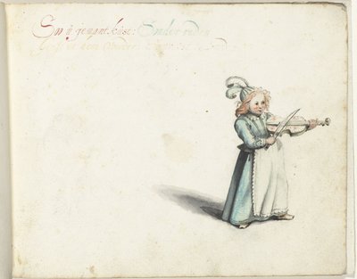 Bambino che suona il violino da Gesina ter Borch