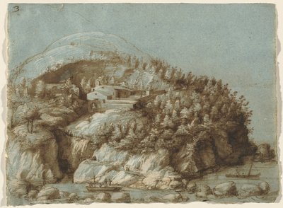 Paesaggio Collinare con Navi da Gherardo Cibo